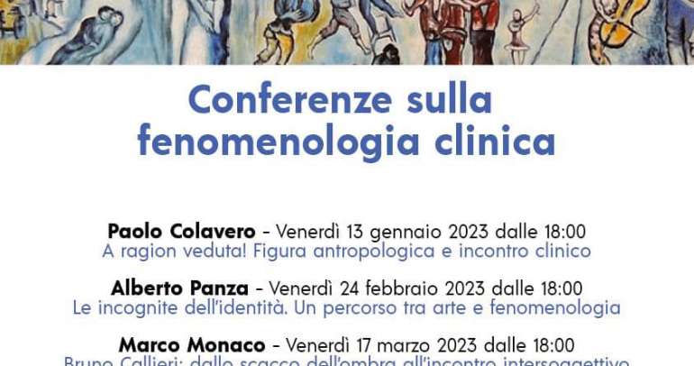 Conferenze sulla fenomenologia clinica 2023