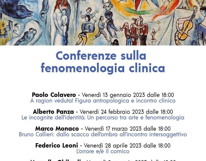 Conferenze sulla fenomenologia clinica 2023